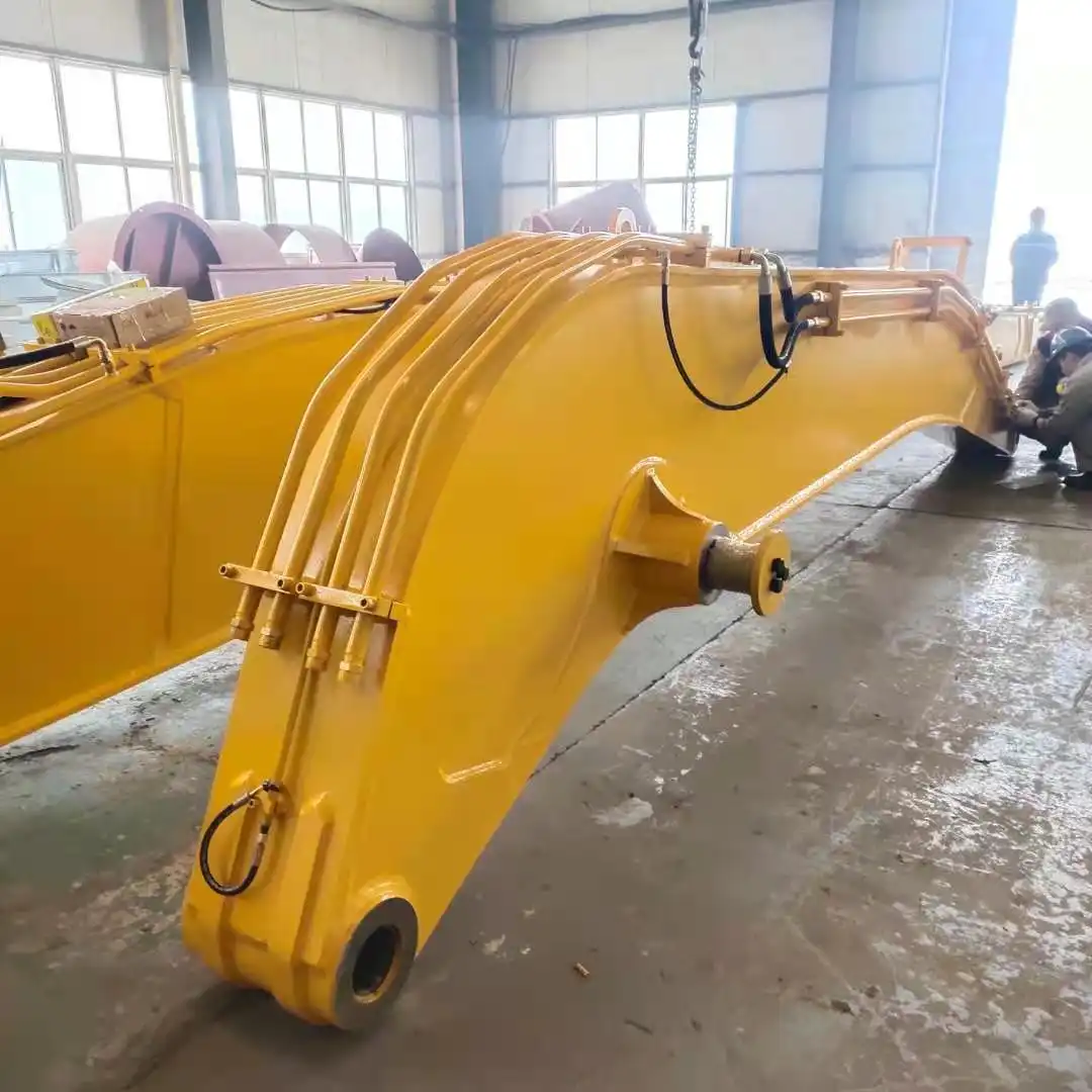 How far can an excavator grab arm reach?